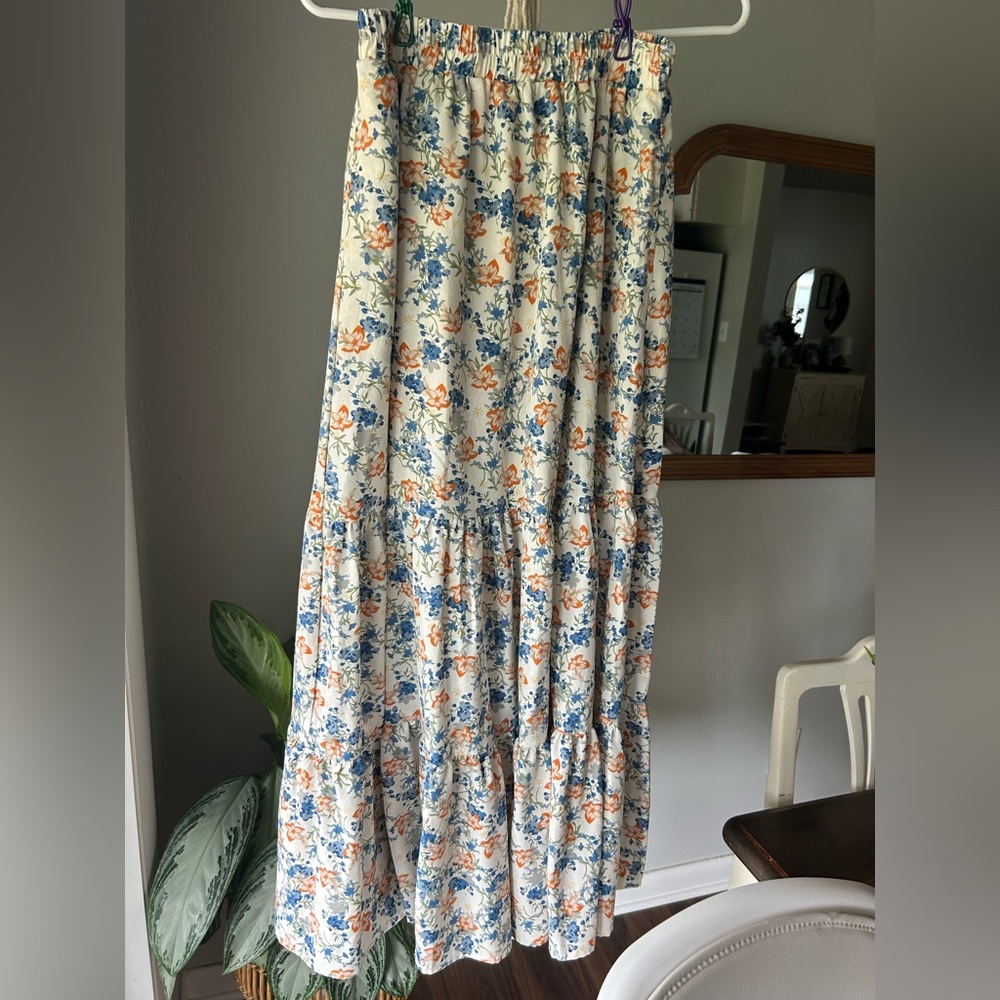 Carly Jean Los Angeles Floral Maxi Lined Skirt